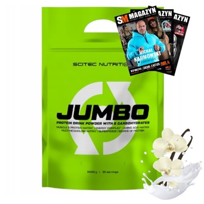 SCITEC JUMBO GAINER 6600g MASA MIĘŚNIOWA WYDOLNOŚĆ MUSKULATURA TRENING