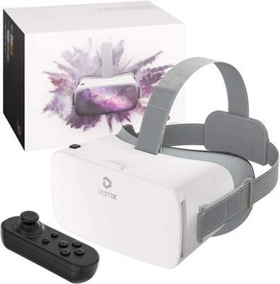 GOGLE VR OKULARY PILOT BLUETOOTH DESTEK V5 BIAŁE