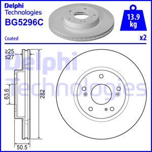 DISCOS DE FRENADO DELPHI BG5296C  