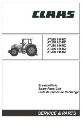 КАТАЛОГ ЗАПЧАСТИ CLAAS ATLES 936 RZ; 935 RZ; 926 RZ; 925 RZ; 915 RZ 