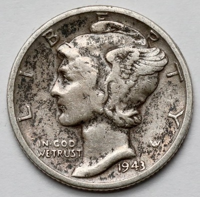 1274. USA, 10 centów 1943-D