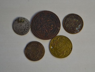 Islam , monety żetony - zestaw 5 sztuk