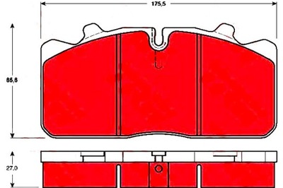 Trw гальмівні колодки гальмівні iveco перед задня eurocargo 00- фото №1