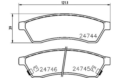 Hella тормозные колодки тормозные chevrolet epica 2.0 kl1_ фото №1