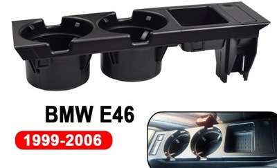 BRACKET CUPS DRINKS CUPHOLDER FOR BMW 3 E46 + MONETNIK BLACK  