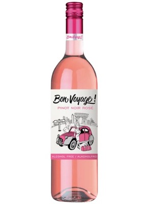 Wino bezalkoholowe różowe półłwytrawne Bon Voyage Pinot Noir Rosé 0,75