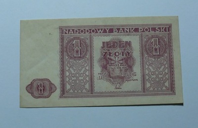 Banknot 1 zł 1946 r. brak serii - ŁADNY STAN