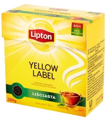 Herbata Lipton Yellow Label czarna liściasta 100g