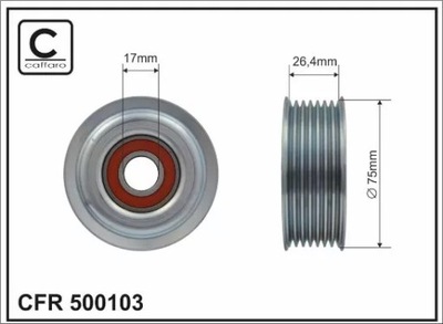 ROLLO 75X17X22,5 METAL PODW. LOZ. CAFFARO  