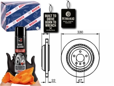 Тормозные диски тормозные 2szt. задняя mercedes gl x164 m w164 r #petrolhead pro+ kit2 фото №1