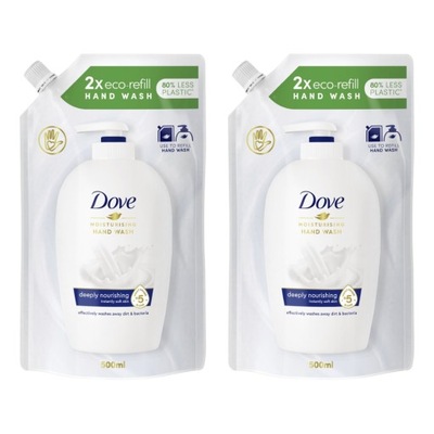 Dove Caring Hand Wash Mydło w płynie zapas 2x500ml
