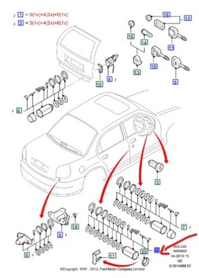 ĮDĖKLAS SPYNOS DEŠINYSIS PRIEK. FORD MONDEO MK1 MK2 