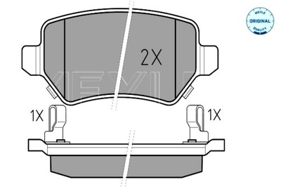 MEYLE КОЛОДКИ ТОРМОЗНЫЕ ЗАД KIA CEED PRO CEED VENGA LADA KALINA OPEL