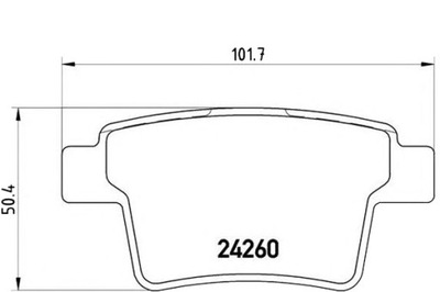 КОЛОДКИ ТОРМОЗНЫЕ FORD MONDEO III 04-07 ЗАД BREMBO