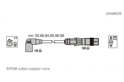 Janmor дроти запалювання kpl. vw фото №1