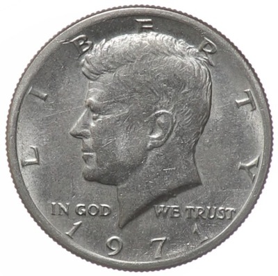 1/2 dolara - Pół dolara - Kennedy - USA - 1971 rok