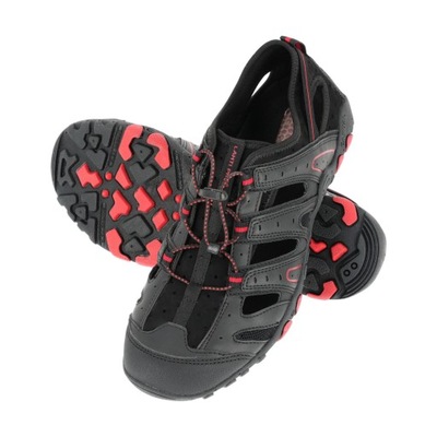 LAHTI PRO CALZADO SANDALY TREKKINGOWE TIPO DEPORTIVO REKREACYJNE BLACK/RED L3061543  