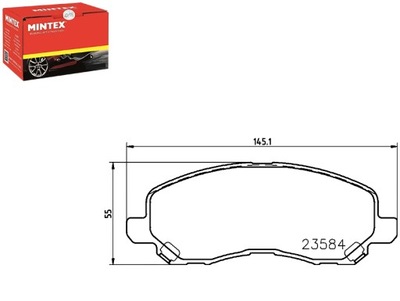 ZAPATAS DE FRENADO MINTEX 1607690480 1607690380 V101  