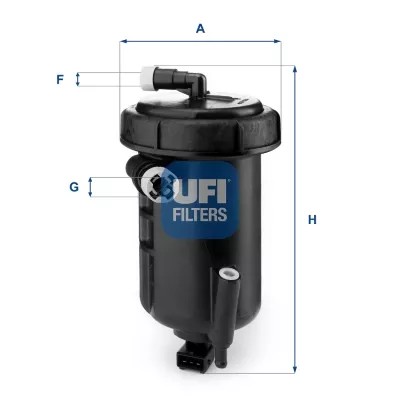 FILTRO COMBUSTIBLES UFI 55.147.00  