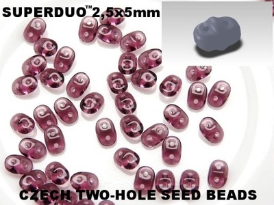 SuperDuo 2.5x5mm Amethyst - 10 g