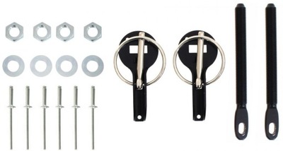 Защёлки капот aluminiowe чёрные алюминий x2 slide фото №1