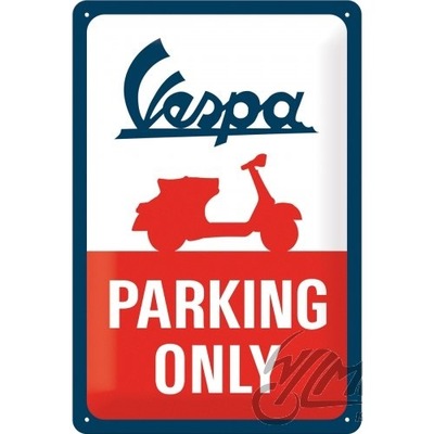 PLACA PLAKAT 20X30 VESPA PARKING ONLY 22282  