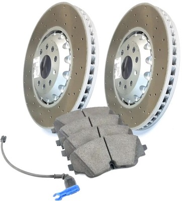 2x тормозные диски 357mm + тормозные колодки перед vw arteon golf viii tiguan ii r оригинал фото №1