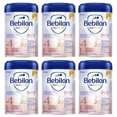 Bebilon Profutura Duo Biotik 4 mleko modyfikowane ZESTAW 6x 800 g