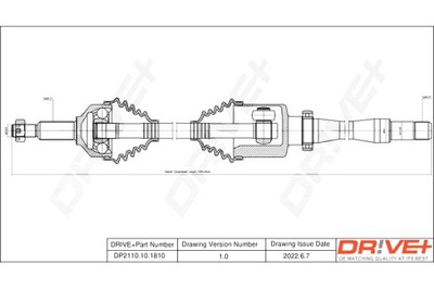 DRIVE+ ПОЛУОСЬ ПРИВОДНАЯ FORD TRANSIT 13- P