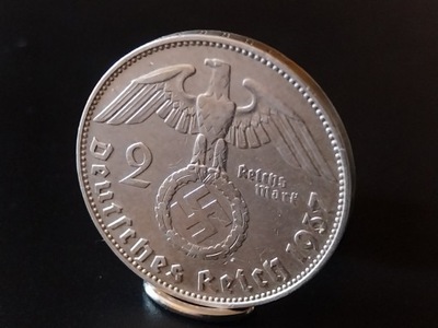 Moneta 2 Reichsmark z 1937r. III Rzeszy Srebro!!!