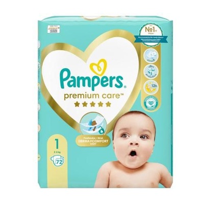 Pieluchy Pampers Premium Care 1 Newborn 72szt 2-5kg
