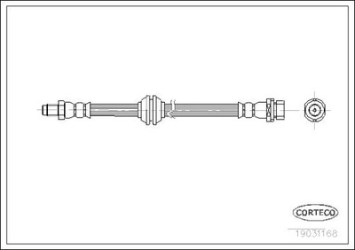 CORTECO 19031168 ПАТРУБОК ТОРМОЗНОЙ ГИБКИЙ
