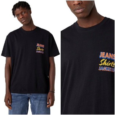 WRANGLER SS TEXT MĘSKA KOSZULKA T-SHIRT NADRUK M