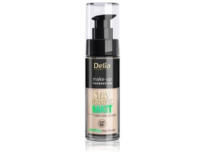 Delia Cosmetics Stay Flawless Matt Podkład matujący16H 402 Light Beige 30ml