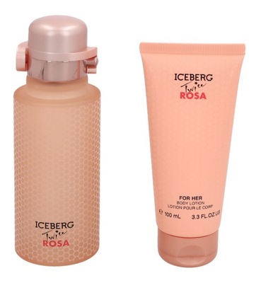 Iceberg Twice Rosa zestaw woda toaletowa spray 125ml + balsam do ciała 100m