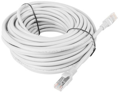 Kabel 30m sieciowy Lanberg patchcord kat.6 FTP szary