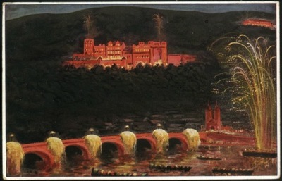 Heidelberg. Schlossbeleuchtung - Carl Knoblauch, Heidelberg 1920