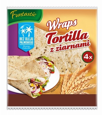 Develey Funtastic Tortilla z ziarnami 250 g 4 sztuki