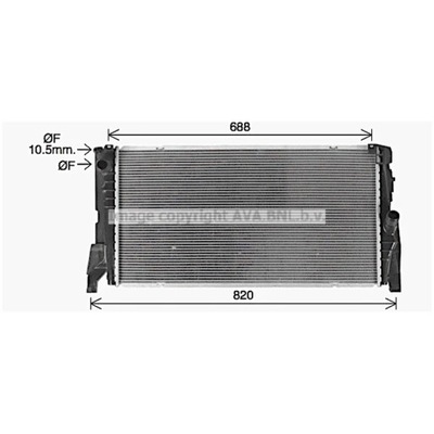 CHLODNICA, SISTEMA DE REFRIGERACIÓN DEL MOTOR AVA QUALITY COOLING BW2585  