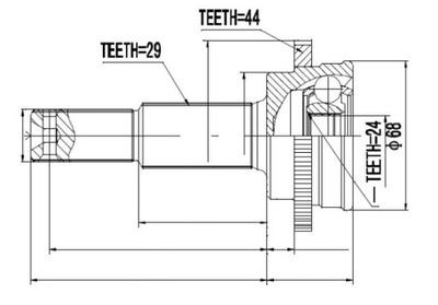 Шарнир наружный nissan x-trail t30 01- задний фото №1