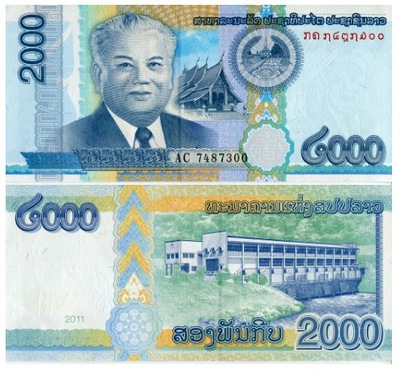 Laos 2000 Kip 2011 P-41 UNC