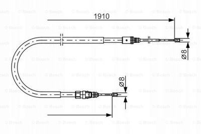 CIĘGŁO, ТОРМОЗ СТОЯНОЧНИЙ BOSCH 1 987 482 323 PEUG