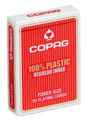 Karty Copag Regular Poker 100% Plastic Czerwone