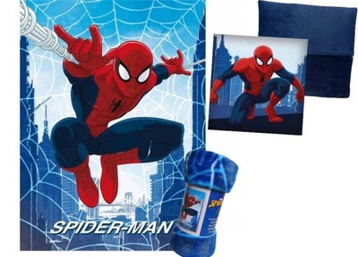 SPIDERMAN Disney Koc polarowy Marvel Spider-Man ciepły kocyk i poduszka