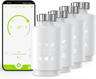 Termostat Maxcio TV02-BT WiFi do grzejnika Alexa Google
