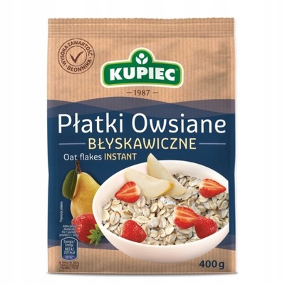 KUPIEC płatki owsiane BŁYSKAWICZNE 400G