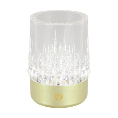 LAMPKA STOŁOWA LAMPA STRUHM GRAL LED CRYSTAL 04844 PRZEZROCZYSTA/ZŁOTA