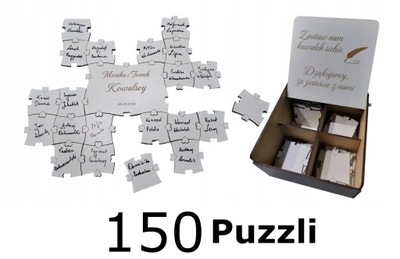 Księga gości wesele puzzle zestaw pamiątka 150 el.