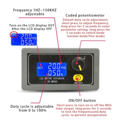 MP05/MP05-W 150W DC gubernator silnika PWM silnik