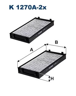 K1270A-2X FILTRO CABINAS DE CARBON  